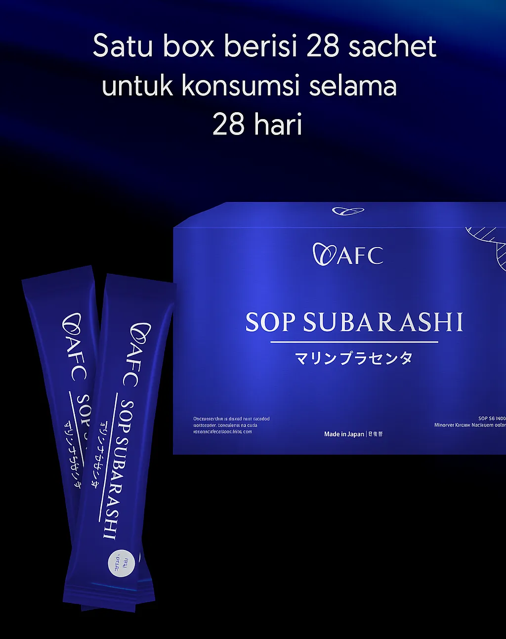 Satu sachet suplemen SOP Subarashi