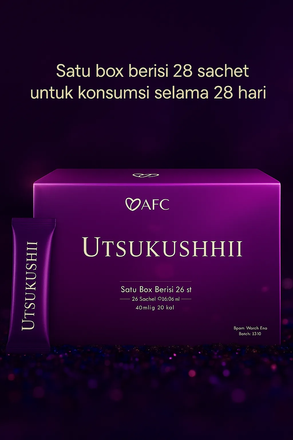 Satu sachet suplemen Utsukushhii